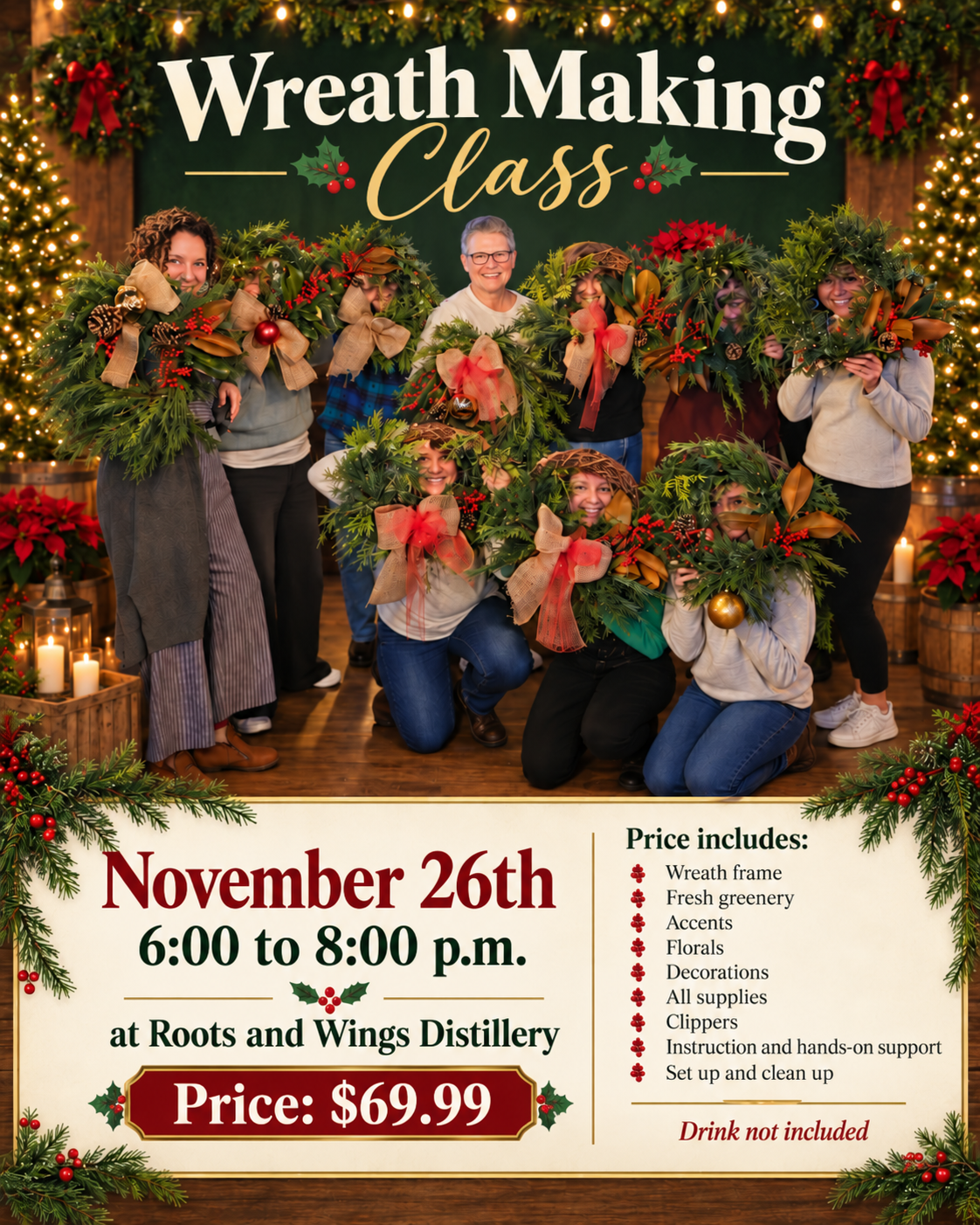 Wreath making Workshop with Styled By Wild