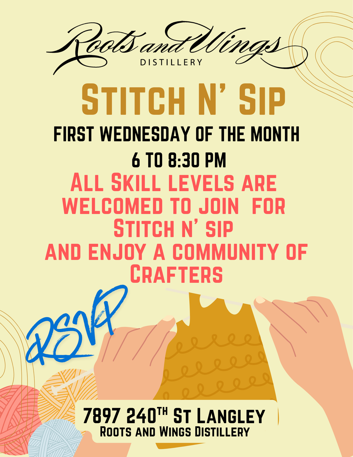Stitch N' Sip - May 6th