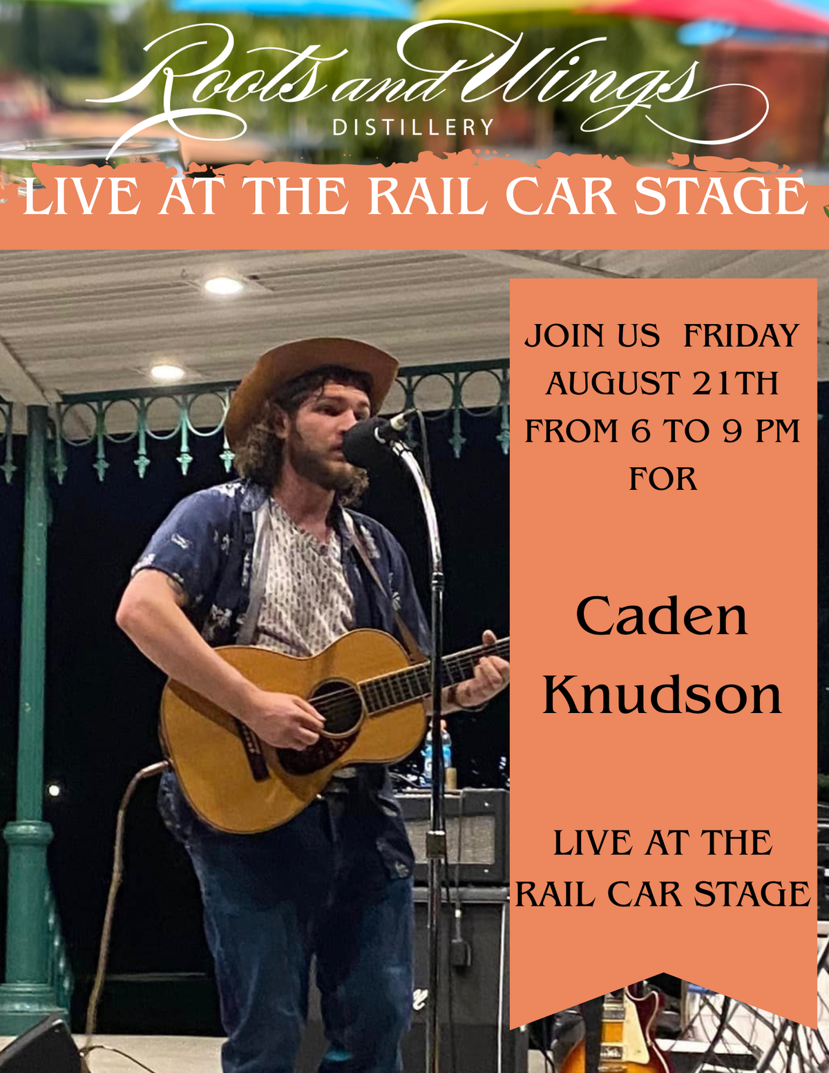 Live at the Rail Car Stage - August 21st Caden Knudson