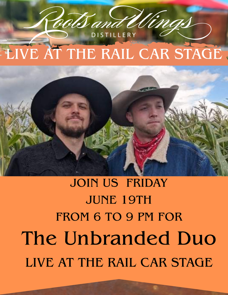 Live at the Rail car Stage – June 19th The Unbranded Duo