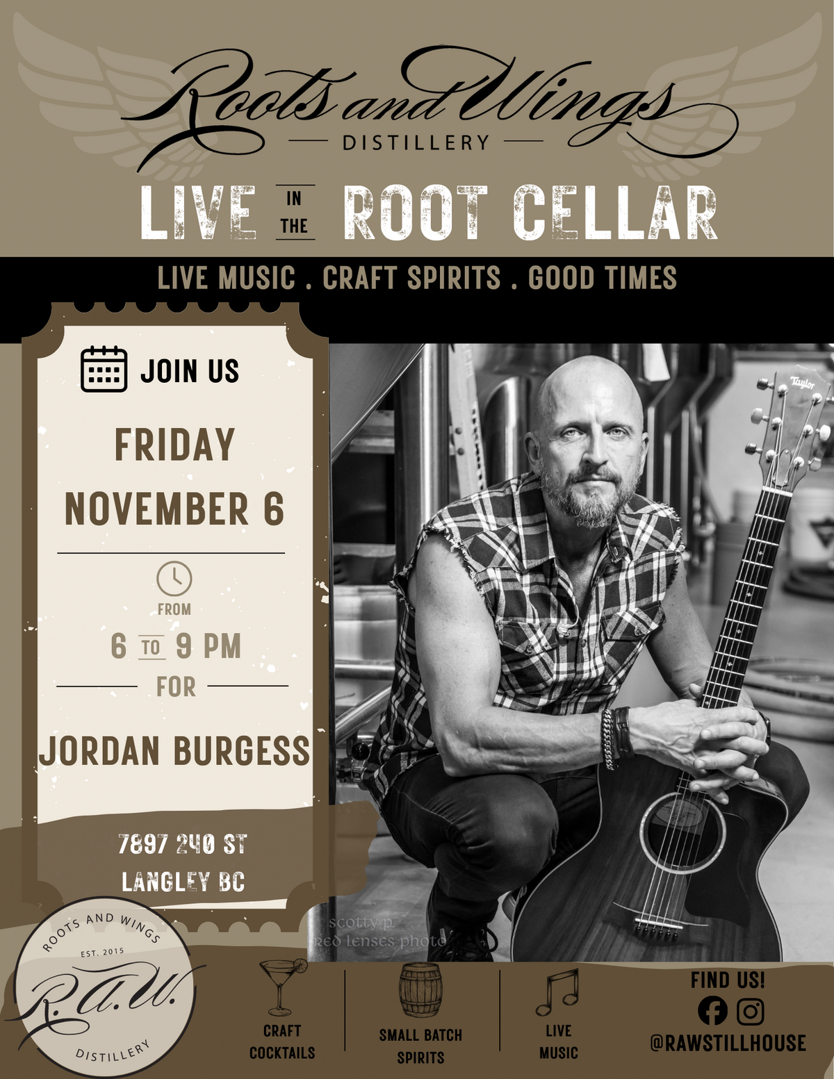 Live at the Root Cellar Lounge - Jordan Burgess Nov 6