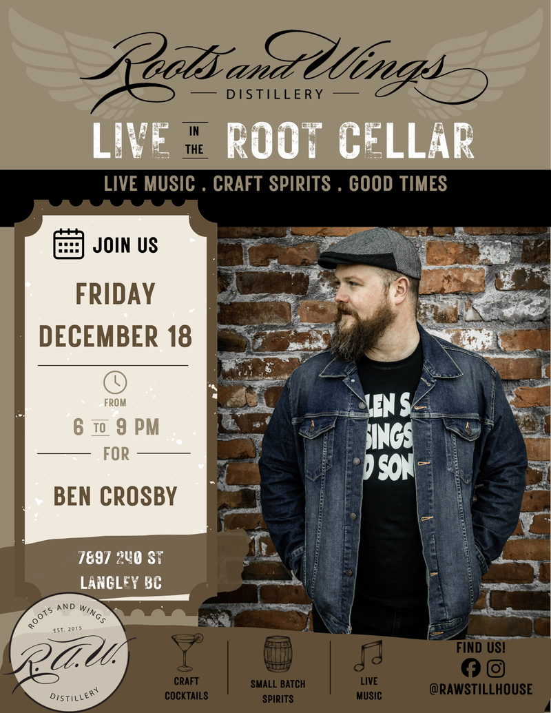 Live Music at the Root Cellar Lounge - Ben Crosby Dec 18