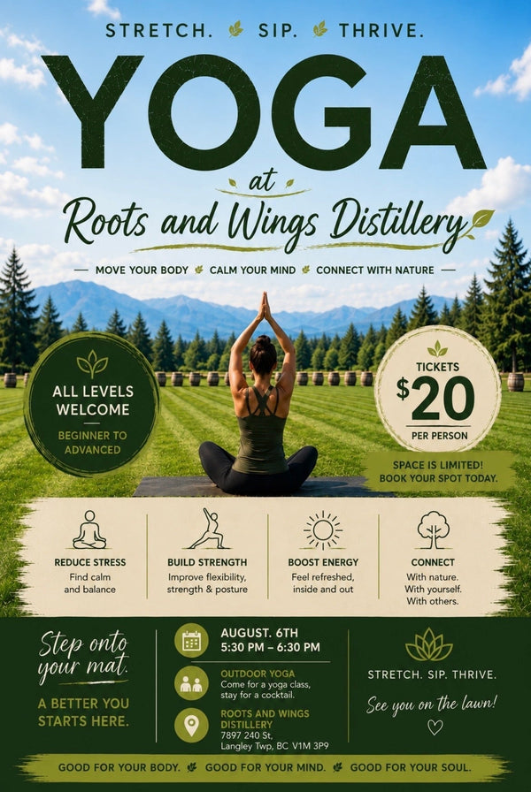 Yoga at Roots and Wings Distillery